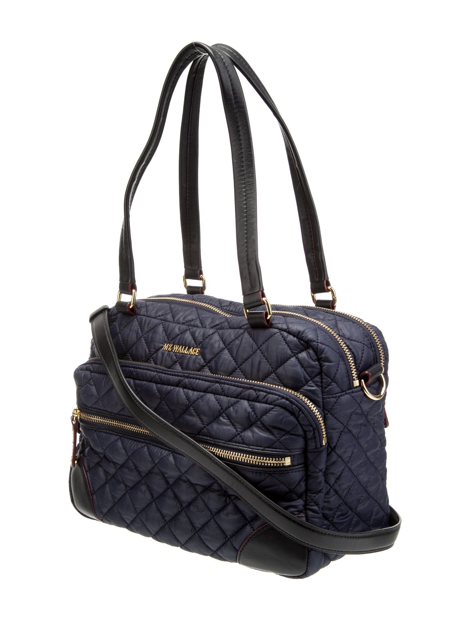 MZ Wallace Leather-Trim Nylon Shoulder Bag